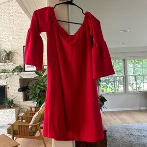 Red off the shoulder ASOS dress size 6